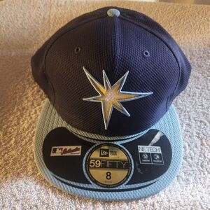 New Era 59FIFTY MLB Tampa Bay Rays Fitted Hat - Navy & Light Blue